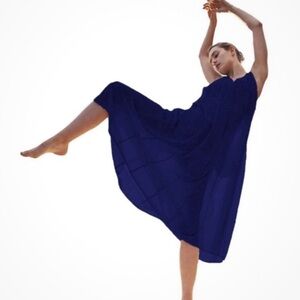 Athleta Canopy Parachute Nylon Maxi Swing Dress Purple Lightweight size Medium